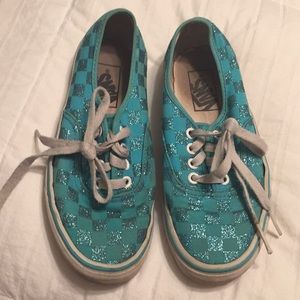 blue sparkly vans